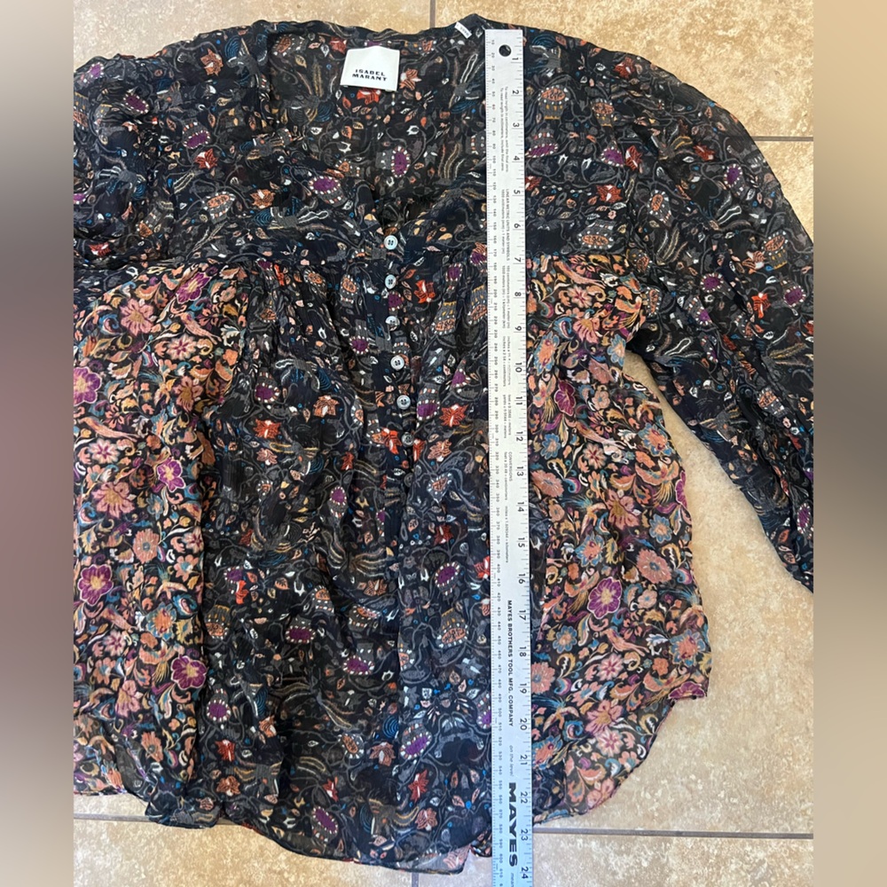 Black AMETISSAE Lurex Silk Top  ISABEL MARANT - Size 36 - Picture 15 of 15
